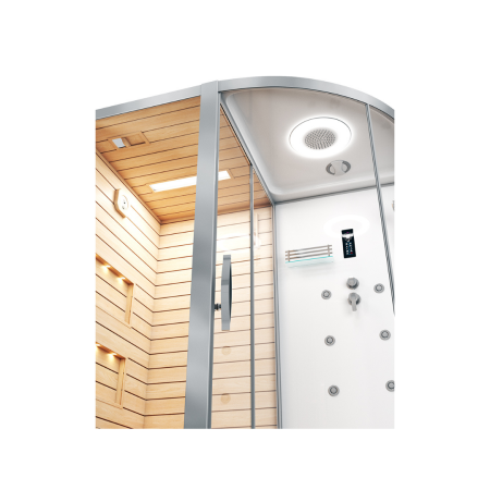 Сауна  LUGANO-L White комбинированная 2в1 Cerutti SPA 1800x1100x2230 Сауна  LUGANO-L White комбинированная 2в1 Cerutti SPA 1800x1100x2230