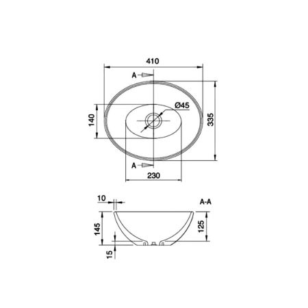 Раковина чаша Maretti EN13NS87-844, белая, артикул EN13NS87-844