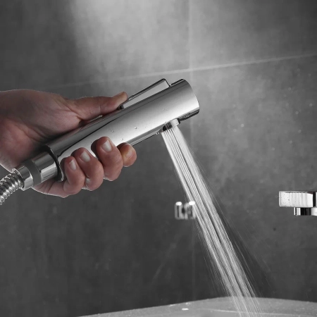 Смеситель для раковины с гигиеническим душем Shevanik S8271, хром, артикул S8271