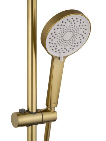 Душевая система WONZON & WOGHAND STICK, Брашированное золото (WW-88739017-BG), артикул WW-88739017-BG