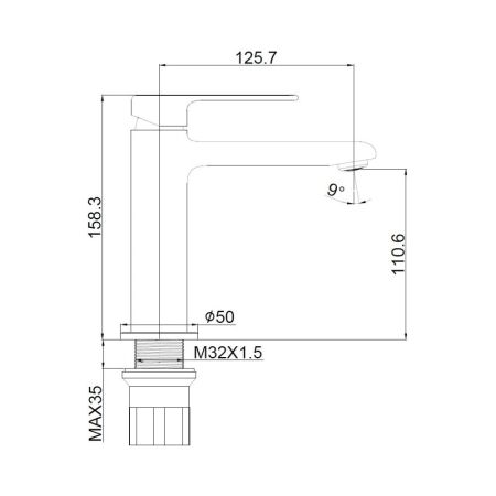 Смеситель для раковины Maretti Aria AR32RF845, хром