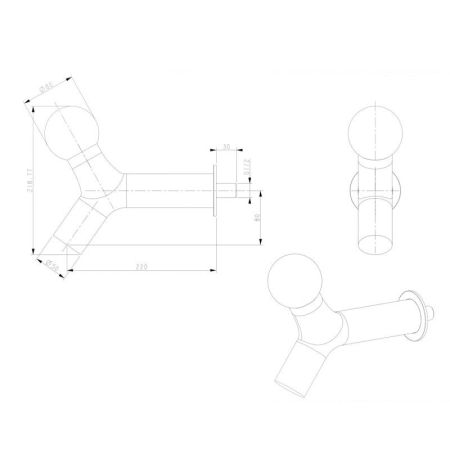 Верхний душ Bronze de Luxe LIBERTY 501GM-L, графит, артикул 501GM-L