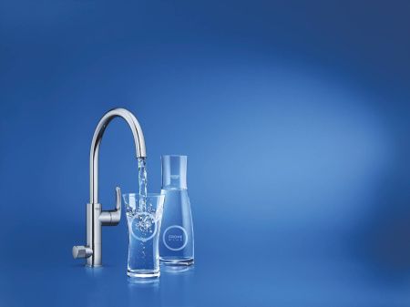 Смеситель для кухни GROHE Blue Pure Eurosmart, стартовый комплект, хром, (30383000) Смеситель для кухни GROHE Blue Pure Eurosmart, стартовый комплект, хром, (30383000)
