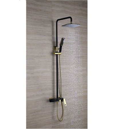 Душевая система Bronze de Luxe Quadro LT919B Черный Золото Душевая система Bronze de Luxe Quadro LT919B Черный Золото