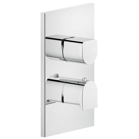 GESSI Rilievo Встраиваемый смеситель для душа, термостатический, на 3 источника (внешние части), цвет: хром, артикул 59136#031