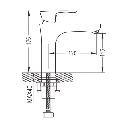 Смеситель для раковины Shevanik S9801F, белый/хром