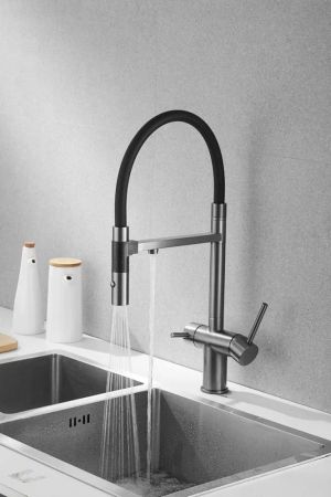 Смеситель для кухни Rose R958T, пепельный, артикул R958T