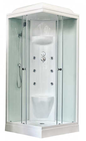 Душевая кабина Royal Bath RB 80HP7-WT (белое/прозрачное), артикул RB80HP7-WT