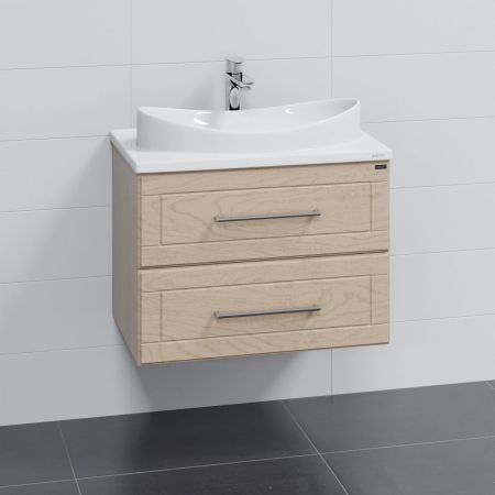 Тумба для умыв. "Венера 70" дуб бежевый, подвес. (ум Вега 70 литой мрамор), артикул 221026