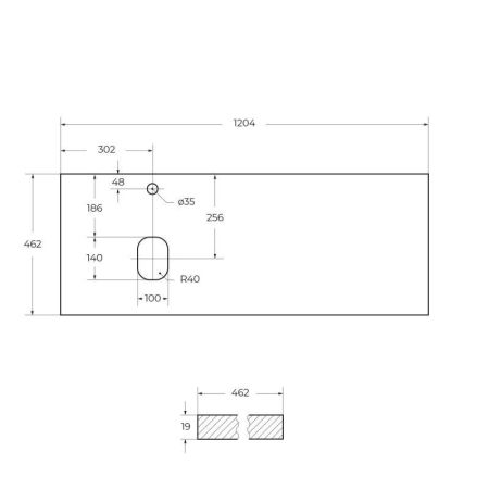 Мебель для ванной комнаты BELBAGNO KRAFT-1200 со столешницей, артикул EK-120-AS-BO-R