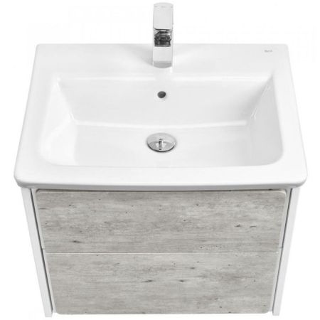 Тумба под раковину ROCA RONDA 57,7 ZRU9303002 (подвесная, белый матовый/бетон), шт, артикул ZRU9303002