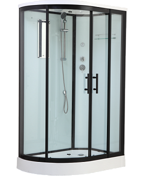 Душевая кабина Timo Standart T-6602 B R 120x85 профиль Черный стекло прозрачное