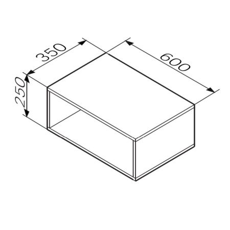 M8FOH0601WG Func, Ниша для хранения 25 см, 60 см, цвет белый глянец