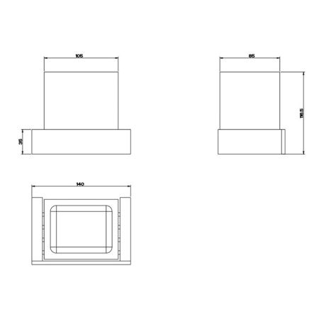 Gessi Rettangolo Стакан подвесной, цвет: Gold CCP/белый, артикул 20807#080