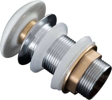 Донный клапан Aquanet белый, без перелива