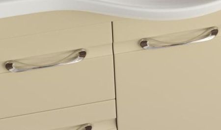 Тумба с раковиной SanVit Прима 65 kprim065 в цвете Ral витые ручки Шоколад, артикул kprim065