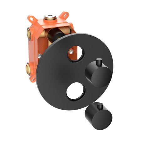 Душевой комплект VSFW-101TMB термостатический встраиваемый, двухрежимный, черный, артикул VSFW-101TMB