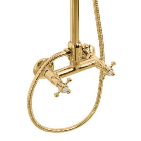 Душевая стойка со смесителем, верхним и ручным душем CEZARES GOLF-CD, артикул GOLF-CD-02-Bi