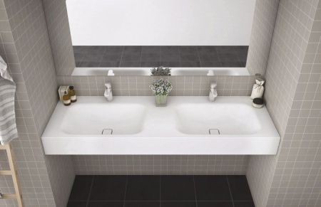 Консольная раковина из литьевого мрамора CEZARES TITAN-2-LVB-SOSPESO, артикул TITAN-2000-2-LVB-SOSPESO