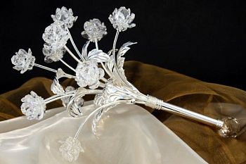 CTF, букет серебряный, длина 35 см, цвет серебро