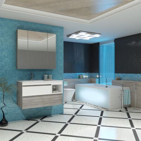 Мебель для ванной Фортуна 90 Opadiris Белый/светлое дерево, артикул 