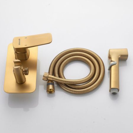 Гигиенический душ со смесителем Shevanik S9905G, золотой сатин, артикул S9905G
