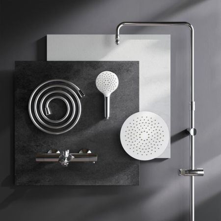 F0780564 Like душ.система, набор: смеситель д/ванны/душа с термостатом, верх.душ.d 250 мм, ручной ду, артикул F0780564