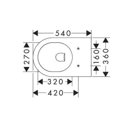 HG EluPura Original S Унитаз подвесной 540х360, безободковый, белый, артикул 60142450
