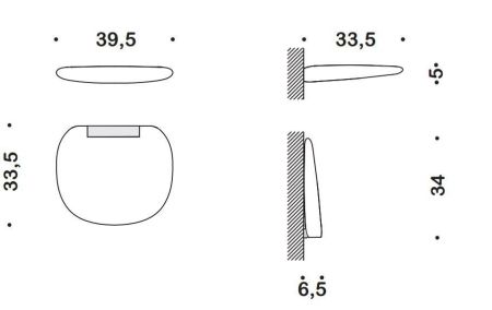 Colombo Complementi Сиденье для душа с креплениями к стене, белое, артикул B9637.BI