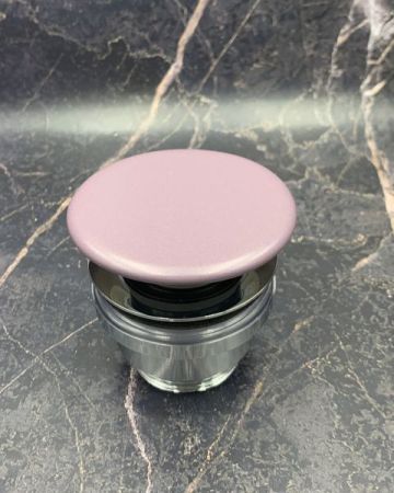 White Ceramic, донный клапан CLICK CLACK с керамической накладкой, цвет сливовый матовый, артикул MEW0609PL