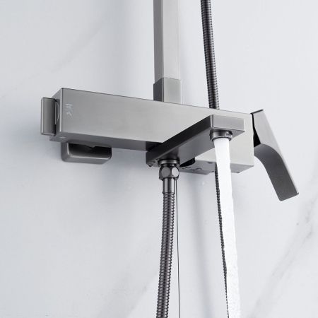 Душевая система Rose R1056T, оружейная сталь