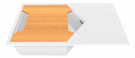 Кухонная мойка KitKraken Sea White 85 Белая, артикул K-850.9010