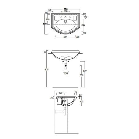 SIMAS Arcade Раковина  полувстроенная 67x49см с 1 отв. под смеситель, цвет белый