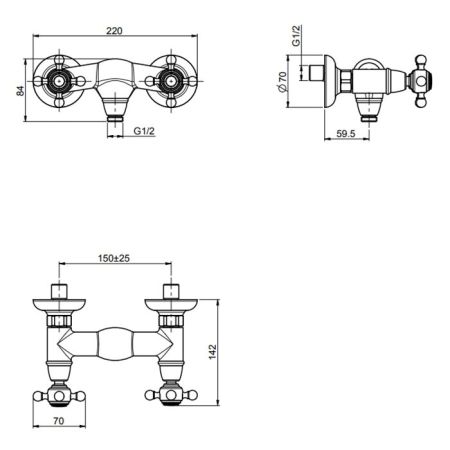 Fima Carlo Frattini Elizabeth Смеситель для душа, настенный, цвет: золото, артикул F5085/1OR