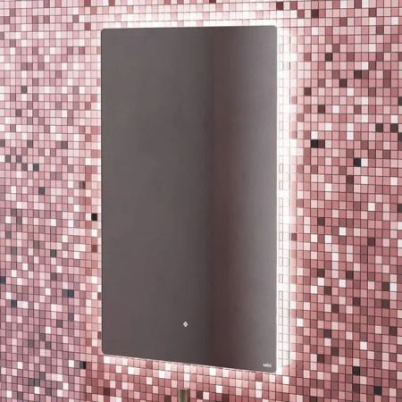 SALINI Зеркало для ванны OMBRA с LED подсветкой 600х900х25 мм, влагостойкое AGC Сrystalvision, сенс выкл, крепления,обогрев, антизапот, артикул 27M016090BH