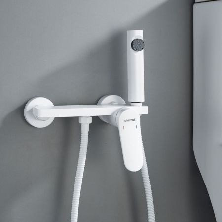 Гигиенический душ со смесителем Shevanik S4305C-1, белый
