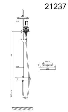 Душевая система DK Bayern Potsdam (DA2123701B10), артикул DA2123701B10