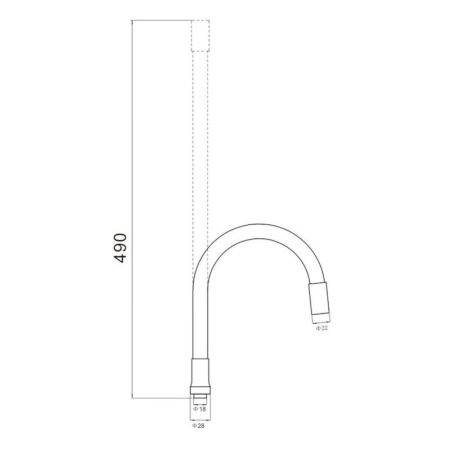 Гибкий излив для кухонного смесителя Savol S-CG02W, белый, артикул S-CG02W