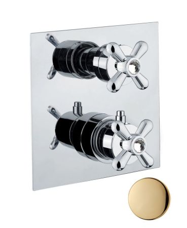 Смеситель для душа (термостат) Fiore MARGOT SKY (SWAROVSKI®) 01OO0936, золото, артикул 01OO0936