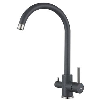 Смеситель для кухни с подключением фильтра GranFest Z-5420, темно-серый