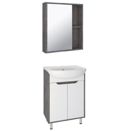 Тумба Runo Эко 50 железный камень под умывальник 00000000152 (Уют 50) (00-00001337), артикул 00-00001337