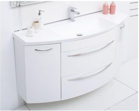 Тумба под раковину De Aqua Лонг 140 белый, артикул 00186446