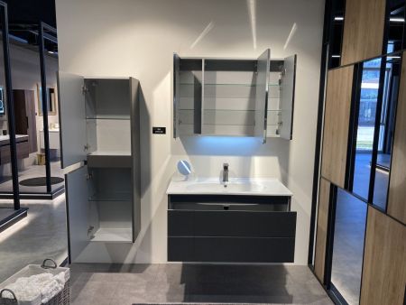 Зеркальный шкаф ORKA Likya 80 антрацит матовый, артикул 3001088