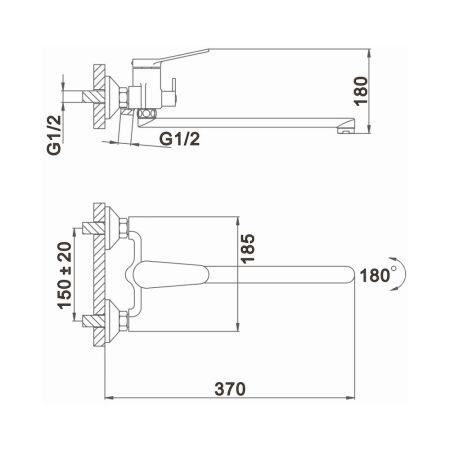 Смеситель для ванны D-Lin D147418, хром