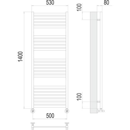 Полотенцесушитель водяной Terminus Тоскана П23 50х140, артикул 4670078530899