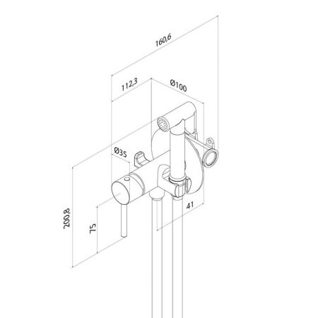Встраиваемый смеситель с гигиеническим душем IDDIS Axes белый матовый (005WTR0i08), артикул 005WTR0i08