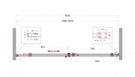 SOFT_CLOSE-2-BF-1-180-C-GM Душевая дверь, артикул SOFT_CLOSE-2-BF-1-180-C-GM