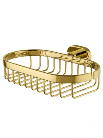 Мыльница с держателем WONZON & WOGHAND FIRST, Глянцевое золото (WW-8424-LG), артикул WW-8424-LG