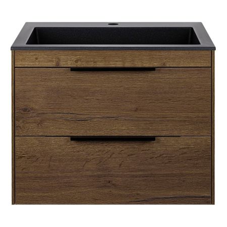 База под раковину Chiara 2D 600 подвесная, 2 выкатных ящика soft-close, T.Oak, артикул VMC-2C2600TO