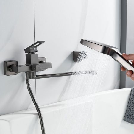 Смеситель для ванны Raffine F2296T, оружейная сталь, артикул F2296T